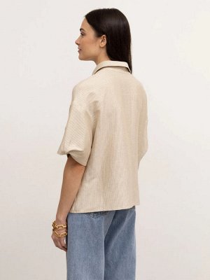 Рубашка с коротким рукавом  цвет: Бежевый B2742/fera