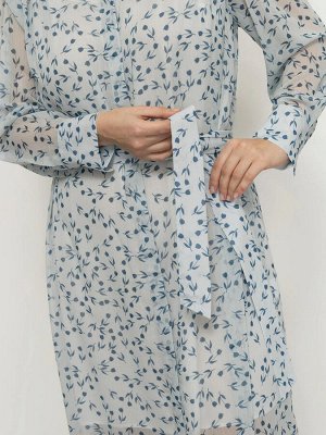 Платье рубашечного кроя  цвет: Голубой PL1203/gera