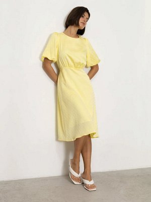 Платье в горох цвет: Желтый PL1329/madona
