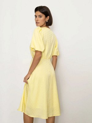 Платье в горох  цвет: Желтый PL1329/madona