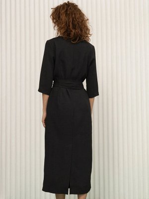 Платье приталенного кроя  цвет: Черный PL1015/gaiden