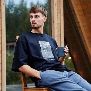 Футболка мужская KAFTAN "Drop", черный.