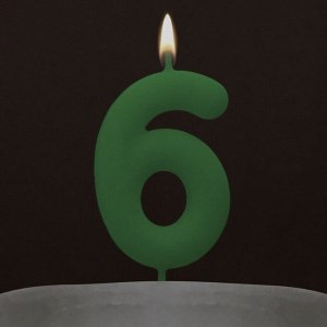 Свеча для торта, цифра «6», светится в темноте, 3,8 х 8 см