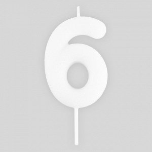 Свеча для торта, цифра «6», светится в темноте, 3,8 х 8 см
