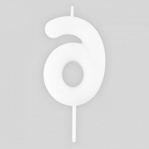 Свеча для торта, цифра «6», светится в темноте, 3,8 х 8 см