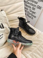 Женские резиновые кеды на шнурках