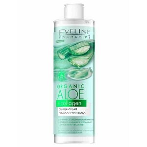 EVELINE 7524 - Мицеллярная очищающая вода серии ORGANIC ALOE + COLLAGEN, 400мл #  NEW