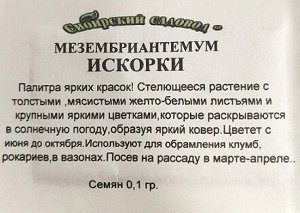 Мезембриантемум Искорки ч/б (Код: 91912)