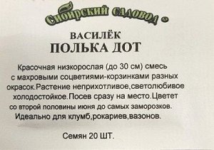 Василек Полька Дот ч/б (Код: 5724)