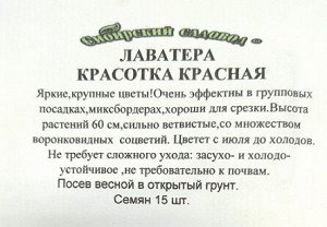 Лаватера Красотка Красная ч/б (Код: 91974)