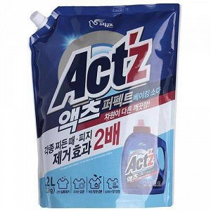 Концентрированный гель Act'z для стирки белья для машин с вертикальной и горизонтальной загрузкой для удаления повседневных загрязнений 2,2л мягкая упаковка с крышкой