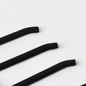 Плечики - вешалки для одежды многоуровневая Доляна со съёмными вешалками, 38x40 см, антискользящее покрытие, цвет чёрный