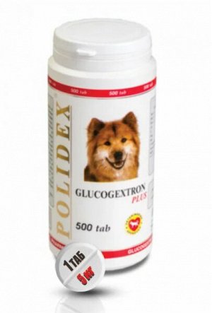 Polidex Glucogextron Plus витамины для собак 500таб