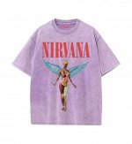 Оверсайз футболка с принтом NIRVANA, унисекс