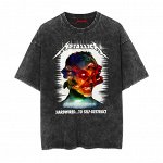 Оверсайз футболка с принтом Metallica, унисекс