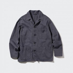 UNIQLO — стильная куртка из хлопкового твила - 01 OFF WHITE