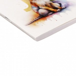 Альбом для рисования А4, 48 листов "Из жизни дикой природы", обложка мелованный картон, блок 100 г/м2, МИКС
