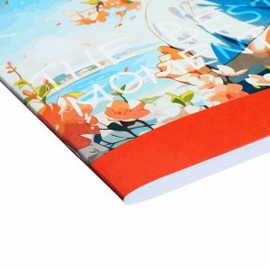 Альбом для рисования А4, 40 листов на скрепке "Аниме", обложка картон, блок офсет 100 г/м2, МИКС