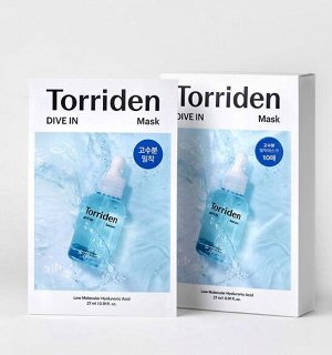 Тканевая маска для глубокого увлажнения DIVE IN Low Molecular Hyaluronic Acid Mask,27мл-1шт