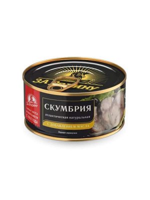 Скумбрия атлантическая с добавлением масла За Родину 185г ключ