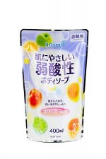 Слабокислотное жидкое мыло &quot;Animo Fruity Floral&quot; для тела (с фруктово-цветочным ароматом) 400 мл, мягкая упаковка / 20