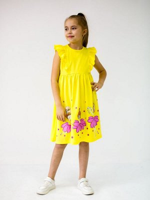 Платье "Полевые цветы-11" с шелкографией