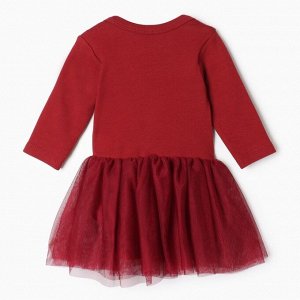 Боди с юбкой Крошка Я Cherry Red, рост 68-74, вишневый