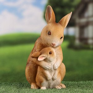 Фигурка полистоун TAKE IT EASY «Зайчиха с зайчонком», 13x12x25 см