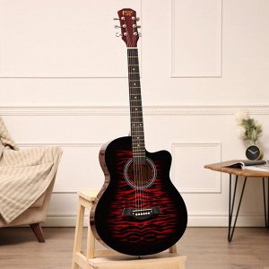Акустическая гитара Music Life QD-H40Q-hw, красный