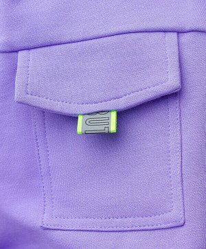 Толстовка из футера укороченная светло-фиолетовая Button Blue