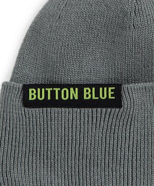 Шапка бини с подворотом детская Button Blue