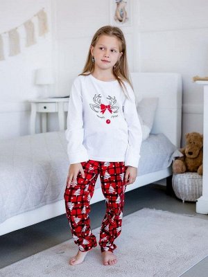 Пижама детская, модель 324, трикотаж (Олень Гламур)