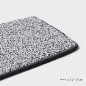 Насадка для швабры Raccoon, на липучке, микрофибра, крепления с 2-х сторон, 32x12 см
