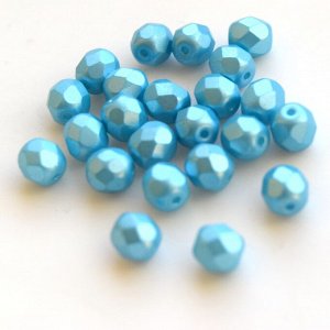 Стеклянные граненые бусины 6мм Pastel Aqua