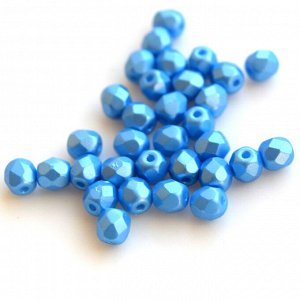 Стеклянные граненые бусины 6мм Pastel Turquoise