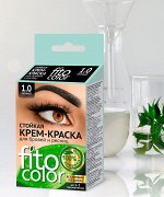 Крем-краска на 2 применения для бровей и ресниц &quot;Fito color&quot;, тон черный