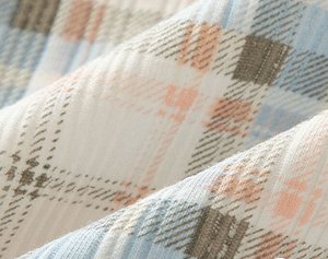 Трусы женские хлопковые с принтом цвет Розово-голубая клетка