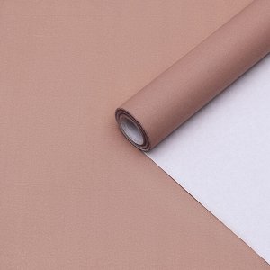 Бумага крафт, двусторонняя, белый-кофейный, 0,55 х 10 м