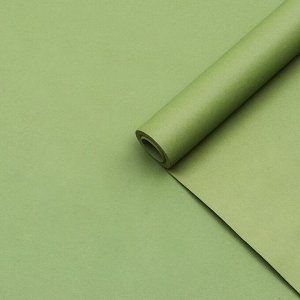 Бумага упаковочная крафт, хаки двухсторонняя 0.68x10 м