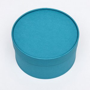 Подарочная коробка "Frilly" сине-травяной, завальцованная без окна, 21 х 11 см