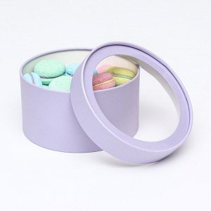 Подарочная коробка "Wewak" бледно-фиолетовая, завальцованная с окном, 18 х 10 см