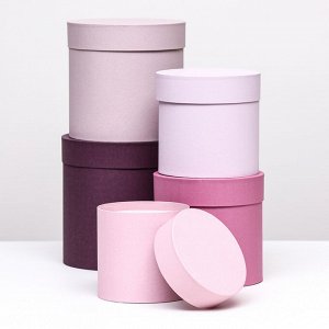 Набор круглых коробок 5 в 1 «Весенний», 20x20 - 11x11 см