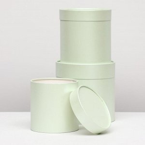 Набор подарочных коробок 3 в 1 без окна, мятный 21x21 - 16x16 см