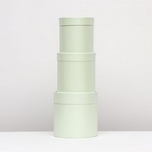 Набор подарочных коробок 3 в 1 без окна, мятный 21x21 - 16x16 см