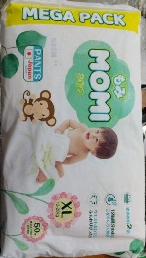 MEGA PACK MOMI ULTRA CARE подгузники-трусики XL (12-20 кг). 50 шт