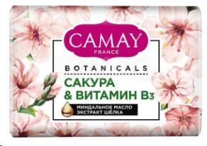 Camay Botanicals мыло твердое увлаж.,питан. д/в тип.кожи 85гр. сакура 1шт бум.уп. / 48шт / 68538782 / 115232