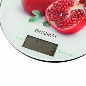 Весы кухонные ENERGY EN-403, электронные, до 5 кг, автоотключение, рисунок "Гранат"
