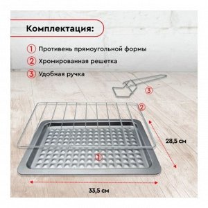 Мини-печь Волжанка ПЧ-48Ч, 1500 Вт, 48 л, 60-230 °C, таймер, чёрная