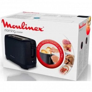 Тостер Moulinex LT2M0810, 850 Вт, 7 режимов прожарки, 2 тоста, разморозка, чёрный