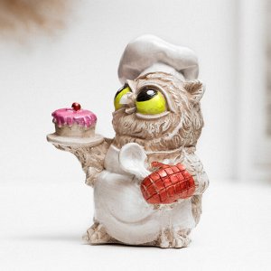 Фигурка гипс «Сова в колпаке», 8x5x5 см
